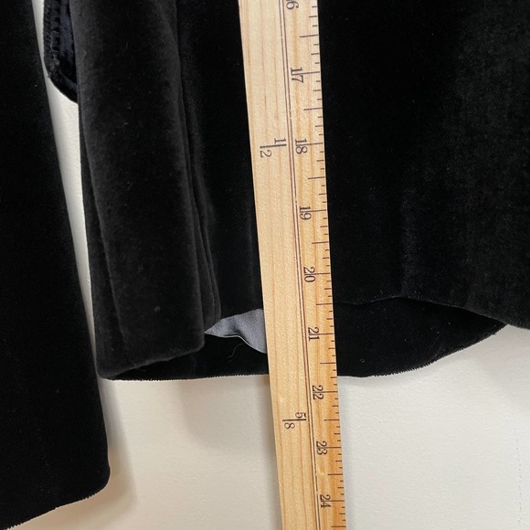 J. Crew Beautiful Velvet Vintage Style Blazer Single Breast Black 2P - Picture 6 of 10